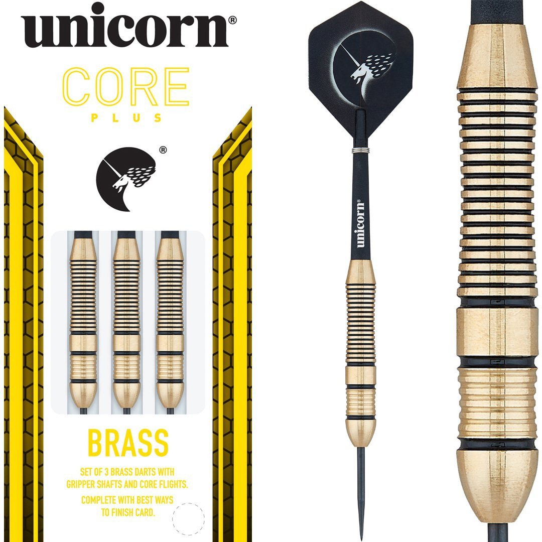 Unicorn Core Plus Brass Darts A Set Of 3pcs - 27gr