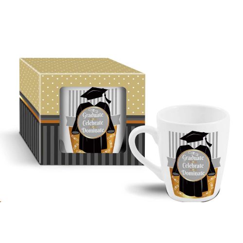 Barrel Mug 300ml - Graduate, Celebrate, Dominate