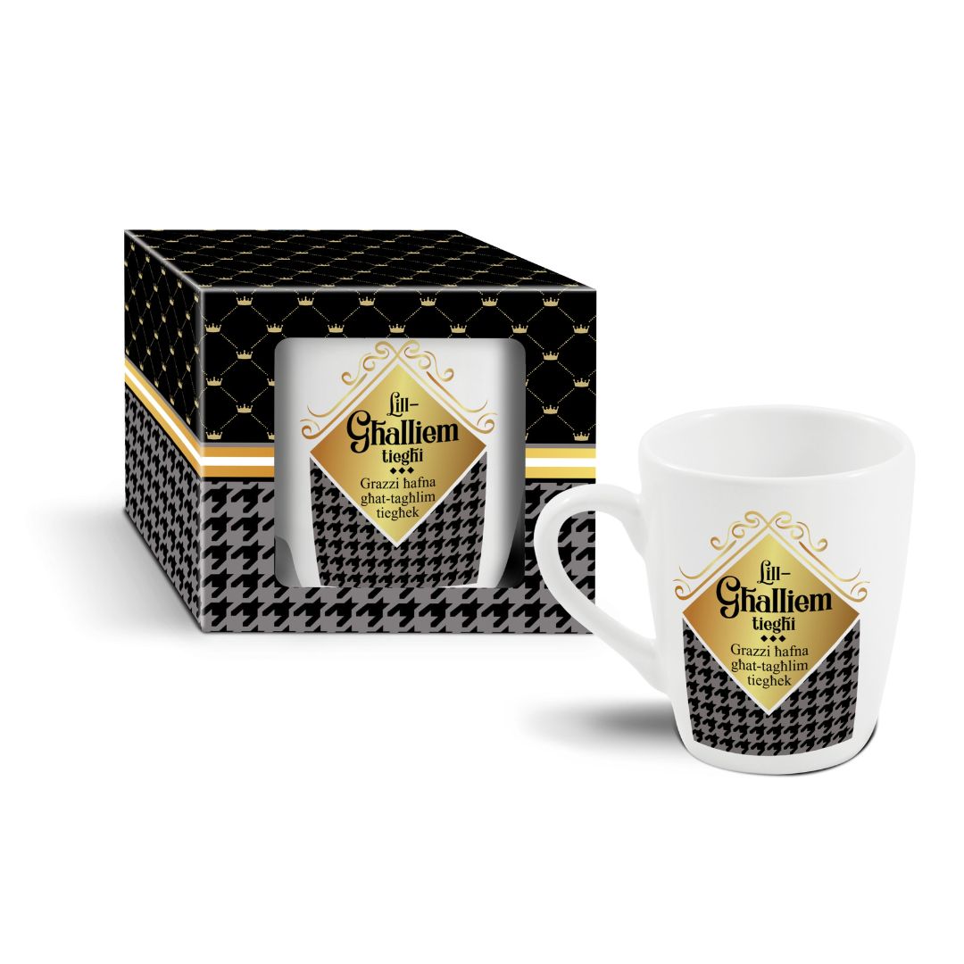 Barrel Mug 340ml - Lill-Ghalliem Tieghi (Thank You Teacher)