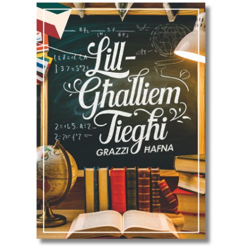 Lill-Għalliem Tiegħi Grazzi Hafna - Greeting Card