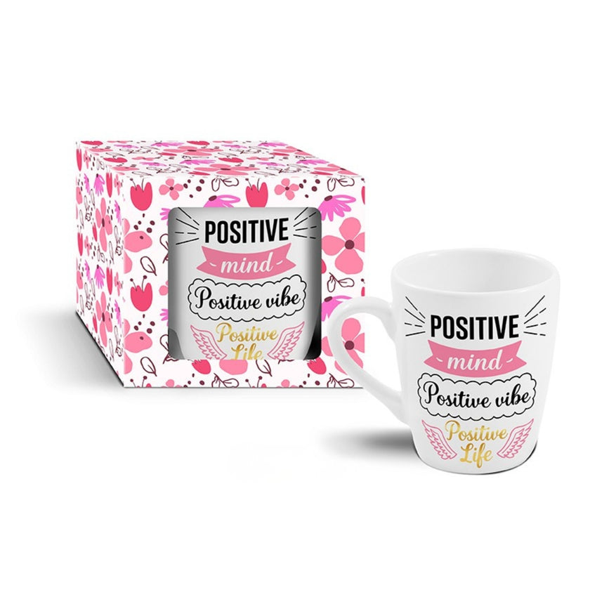 Barrel Mug 300ml - Positive Vibes