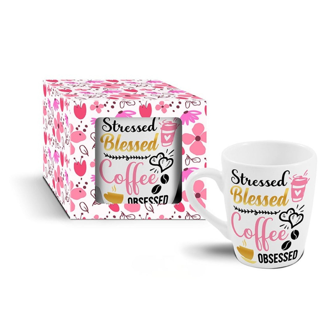 Barrel Mug 300ml - Stressed Blessed