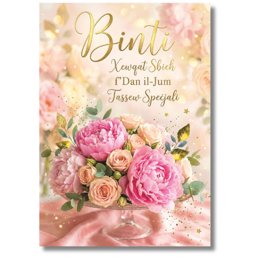 Binti Xewqat Sbieh F'Dan Il-Jum Tassew Specjali - Greeting Card