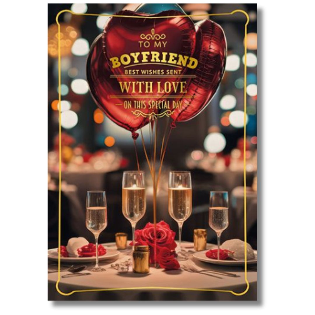 To My Boyfriend - Greeting Card