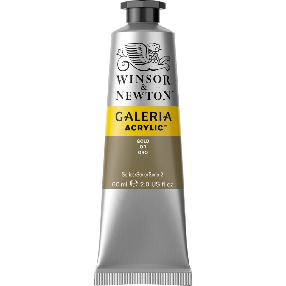 W & N Galeria Acrylic Paint 60ml - Various Colours - Lamp Black