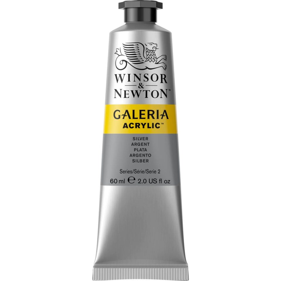 W & N Galeria Acrylic Paint 60ml - Various Colours - Lamp Black