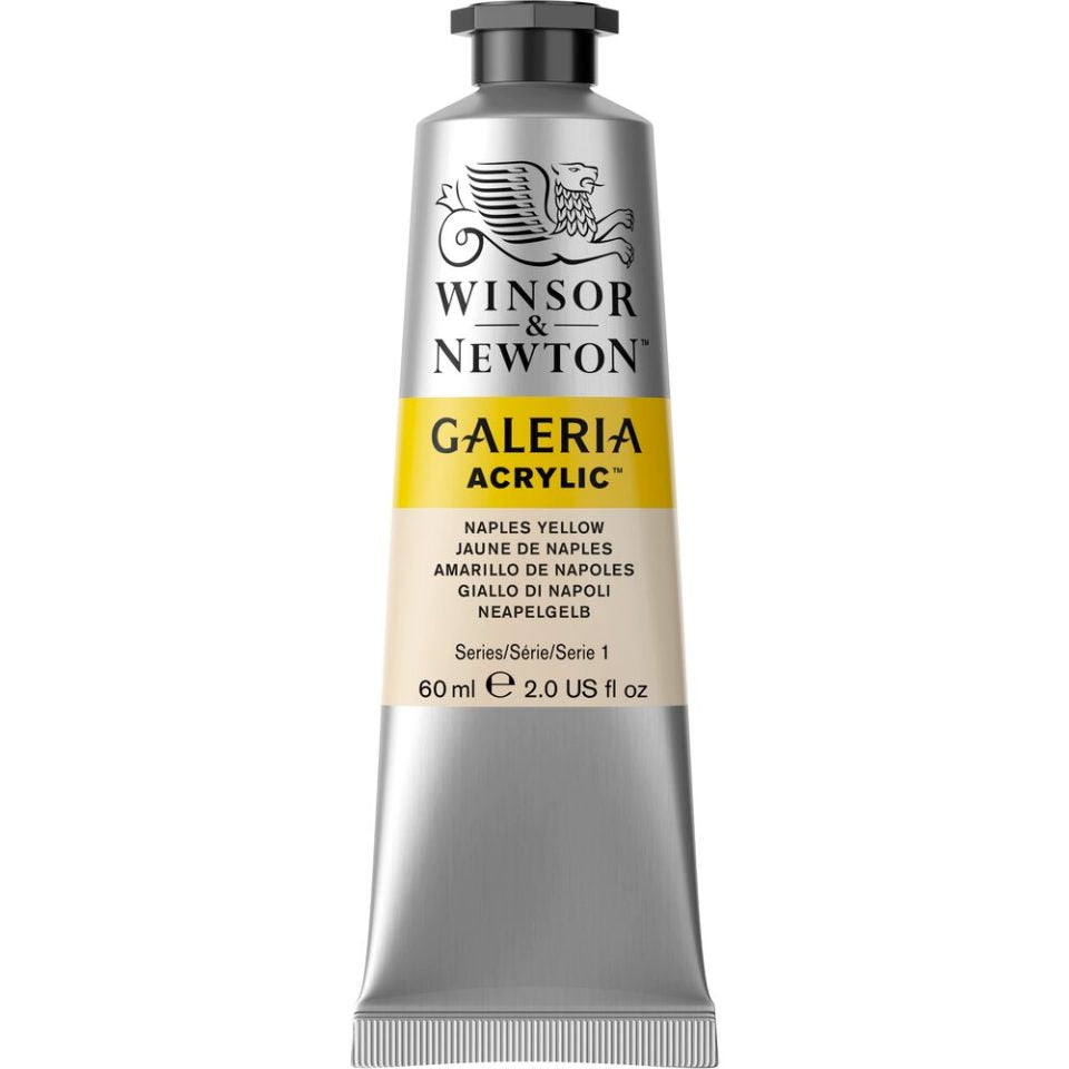 W & N Galeria Acrylic Paint 60ml - Various Colours - Lamp Black