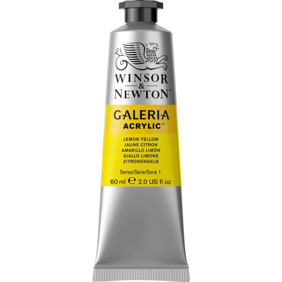 W & N Galeria Acrylic Paint 60ml - Various Colours - Lamp Black