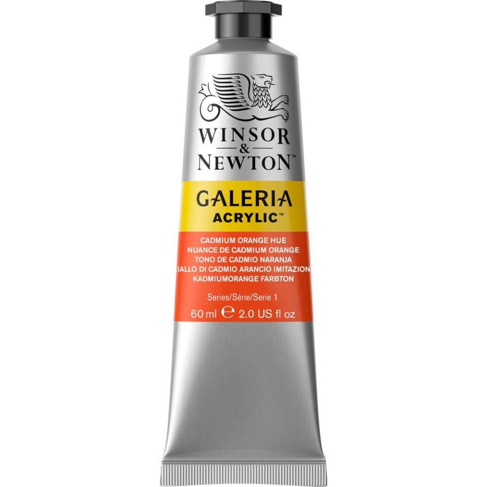 W & N Galeria Acrylic Paint 60ml - Various Colours - Lamp Black