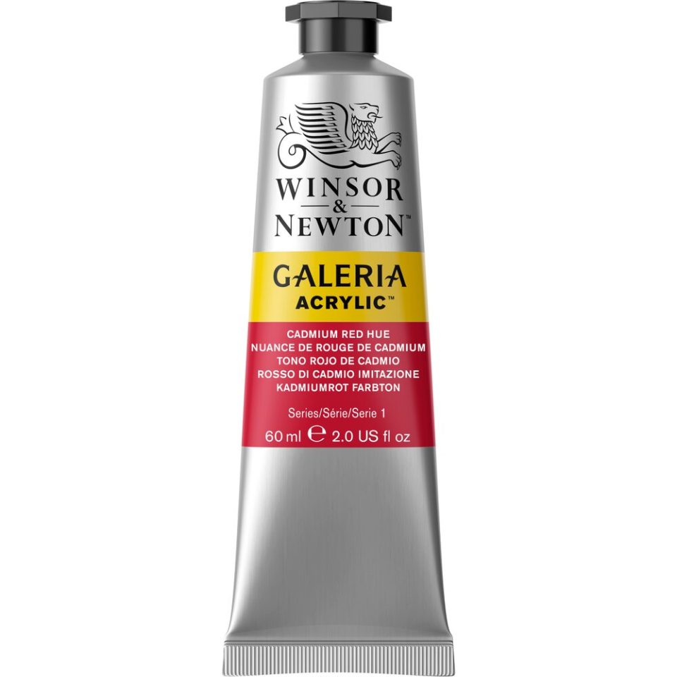 W & N Galeria Acrylic Paint 60ml - Various Colours - Lamp Black