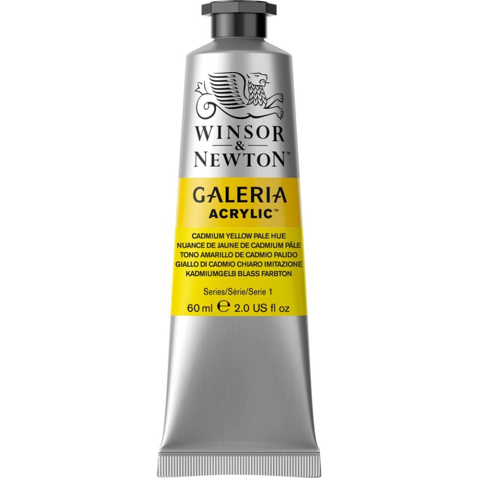 W & N Galeria Acrylic Paint 60ml - Various Colours - Lamp Black