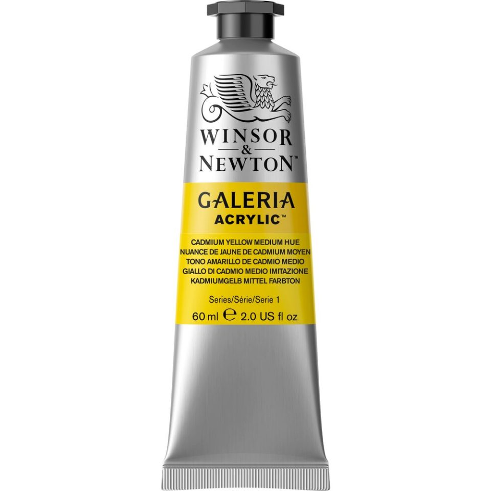 W & N Galeria Acrylic Paint 60ml - Various Colours - Lamp Black