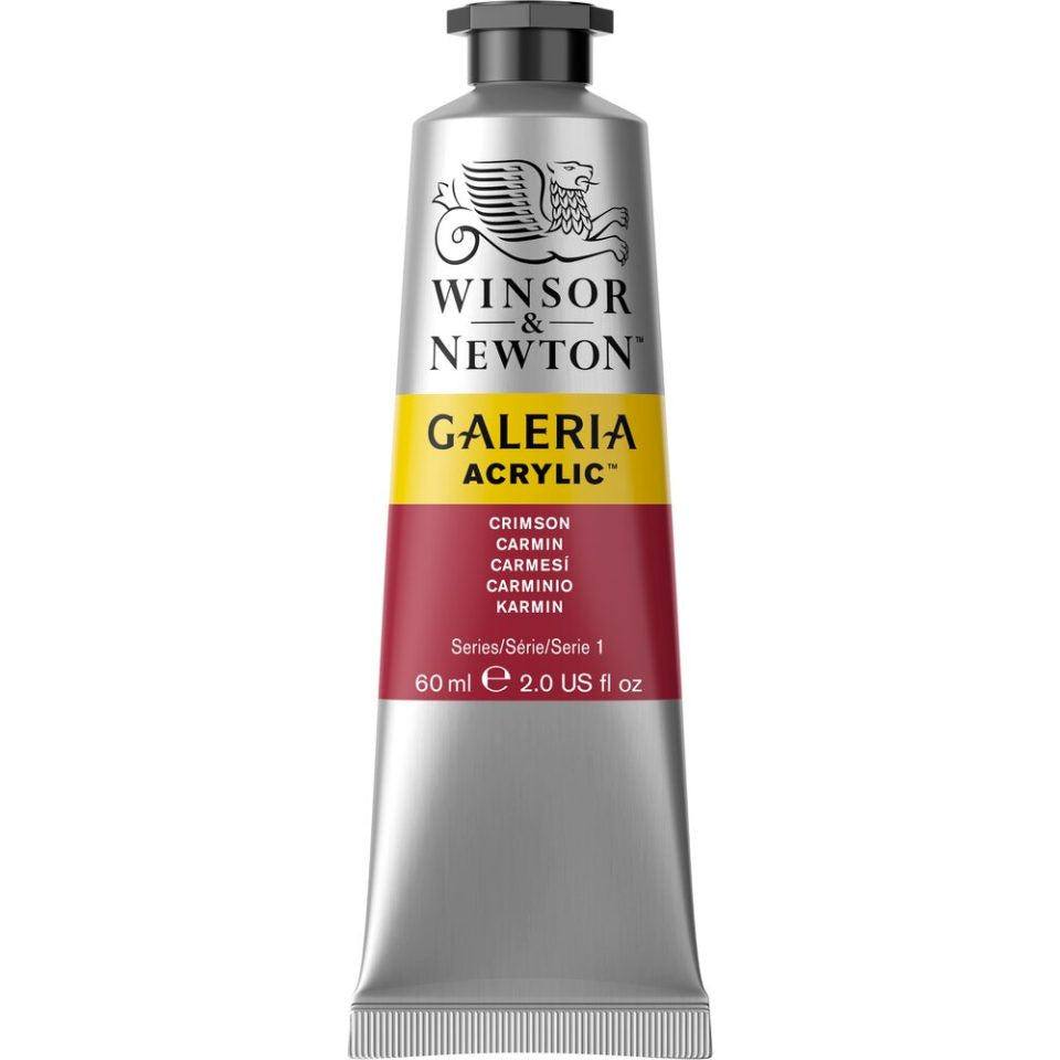 W & N Galeria Acrylic Paint 60ml - Various Colours - Lamp Black