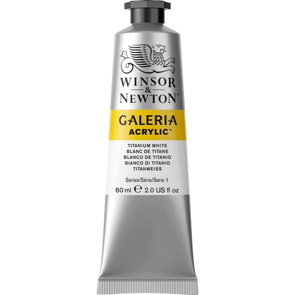 W & N Galeria Acrylic Paint 60ml - Various Colours - Lamp Black