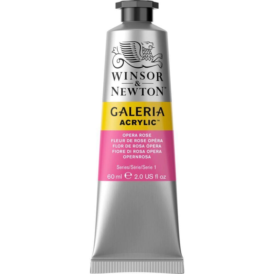 W & N Galeria Acrylic Paint 60ml - Various Colours - Lamp Black