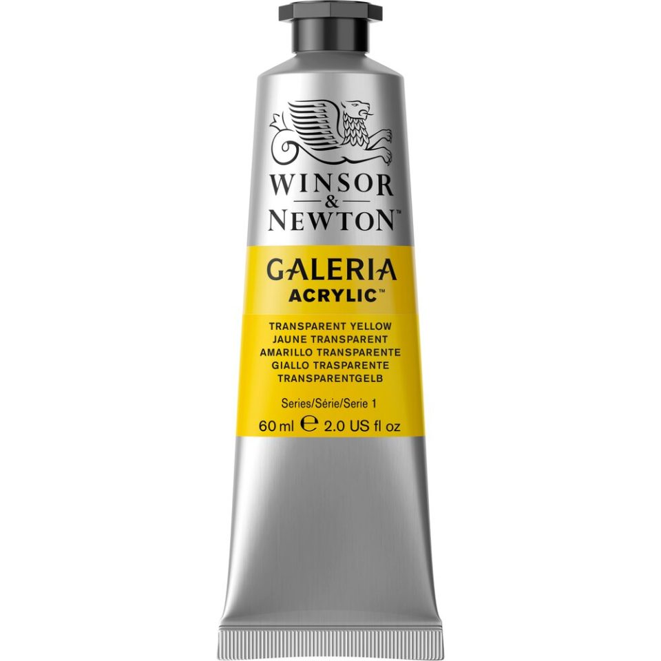 W & N Galeria Acrylic Paint 60ml - Various Colours - Lamp Black