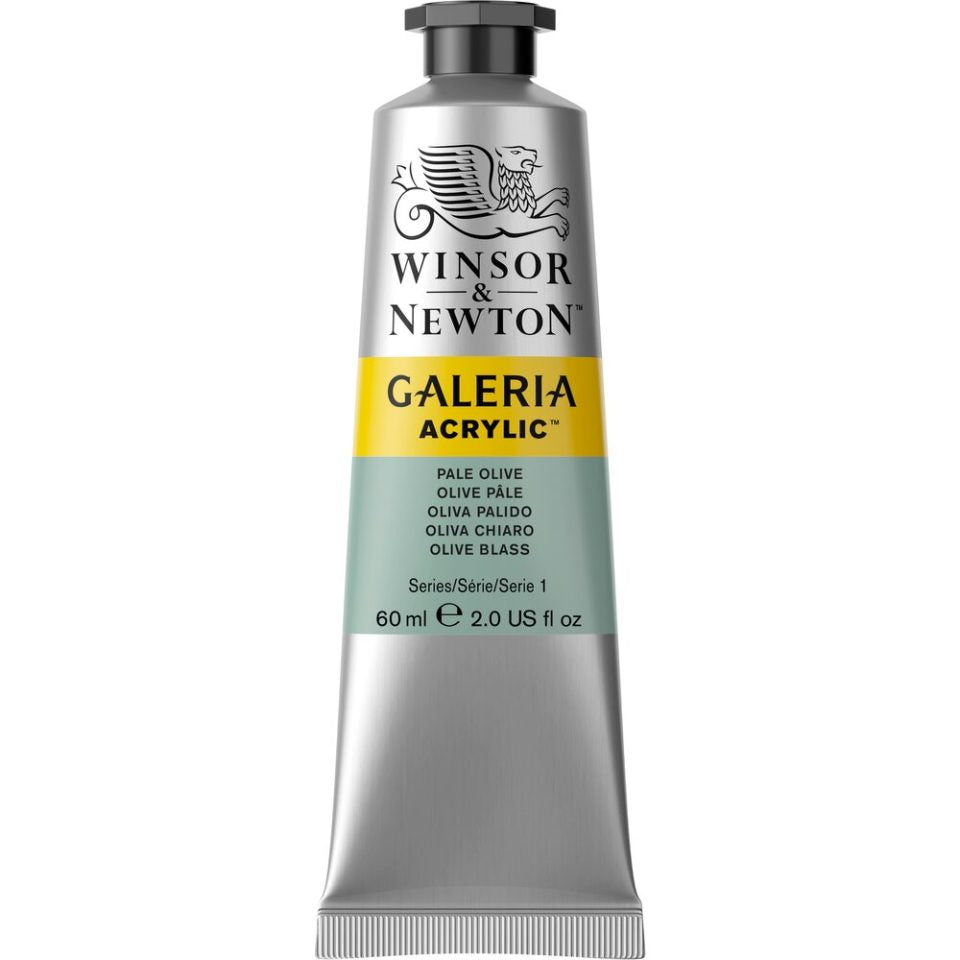 W & N Galeria Acrylic Paint 60ml - Various Colours - Lamp Black