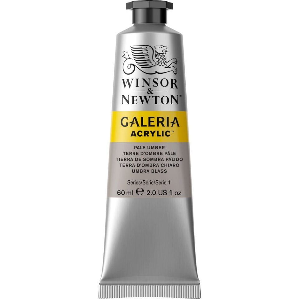 W & N Galeria Acrylic Paint 60ml - Various Colours - Lamp Black