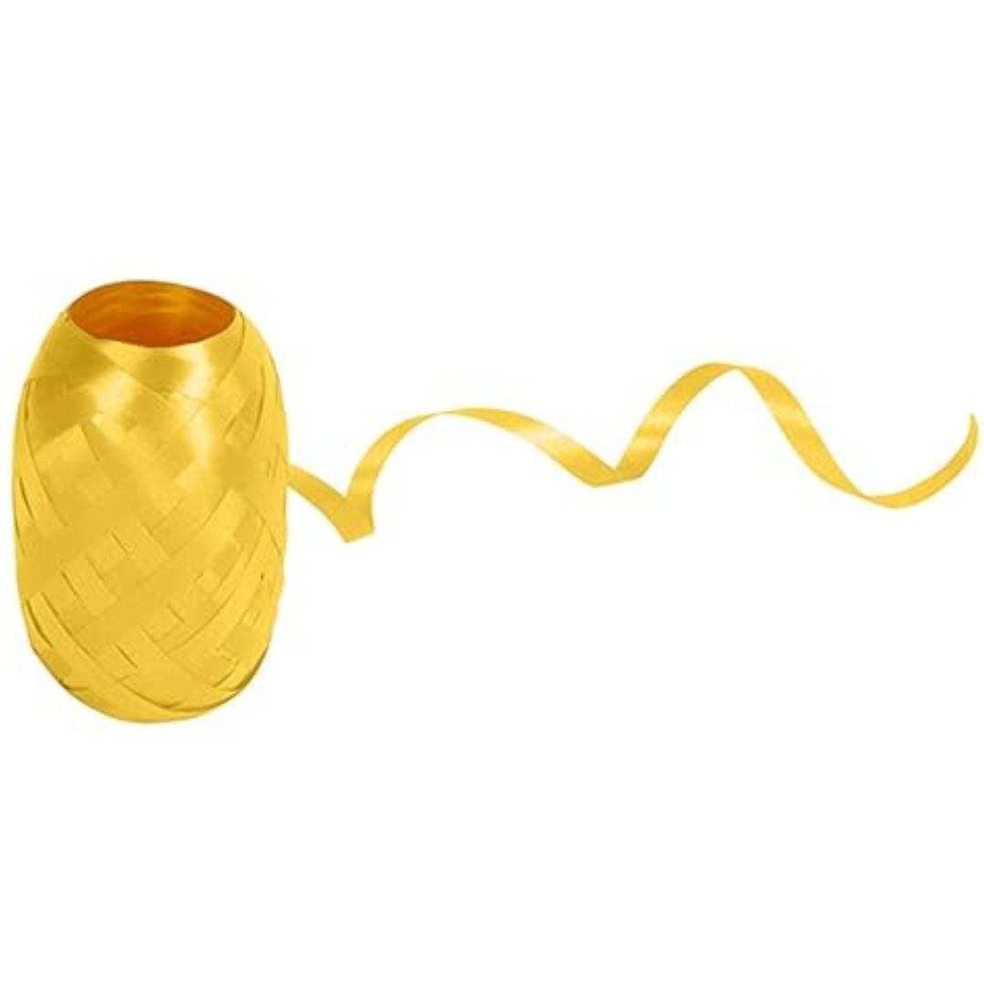 Ribbon Roll For Balloons And Gift Decoration 20m Yellow