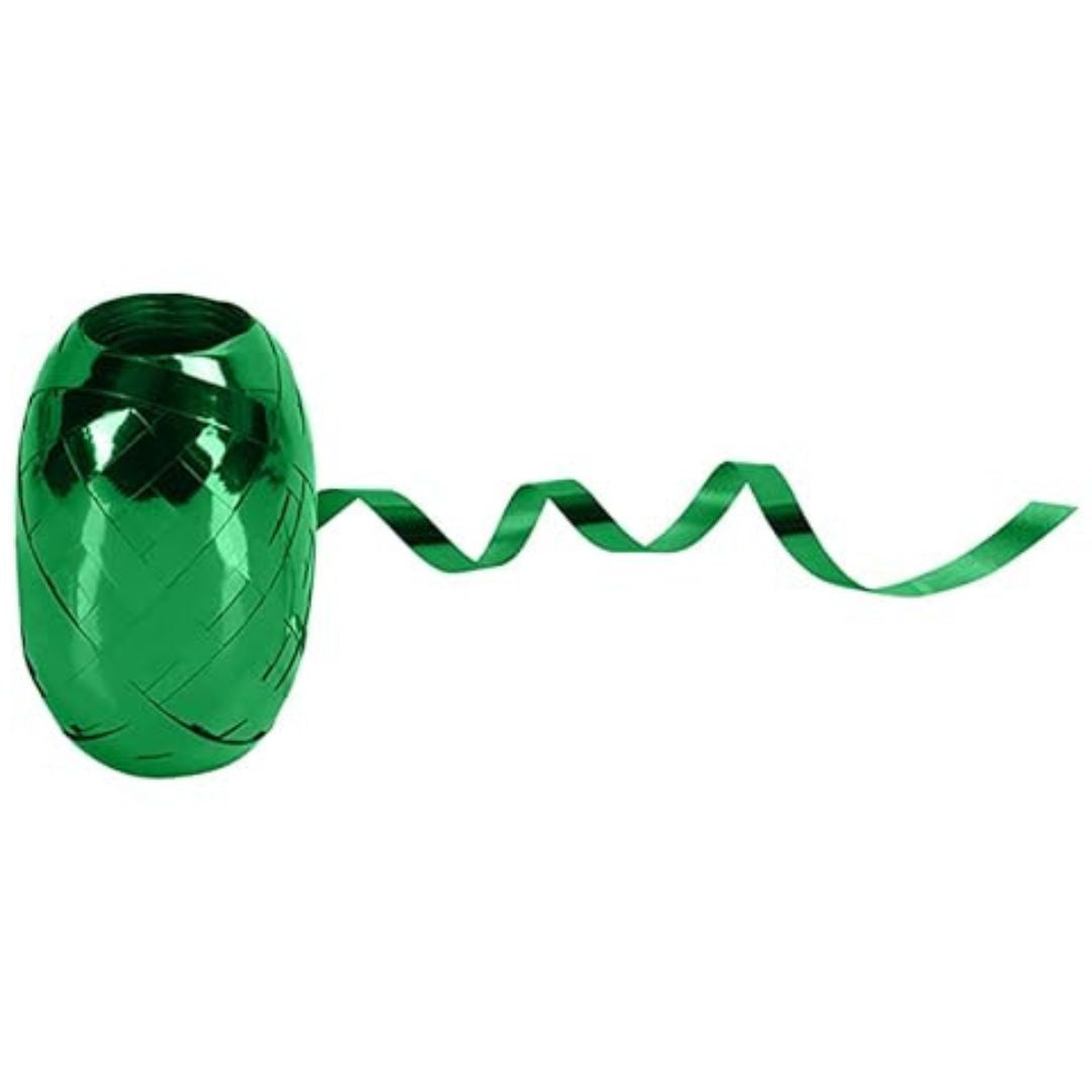 Ribbon Roll For Balloons And Gift Decoration 20m Glossy Green