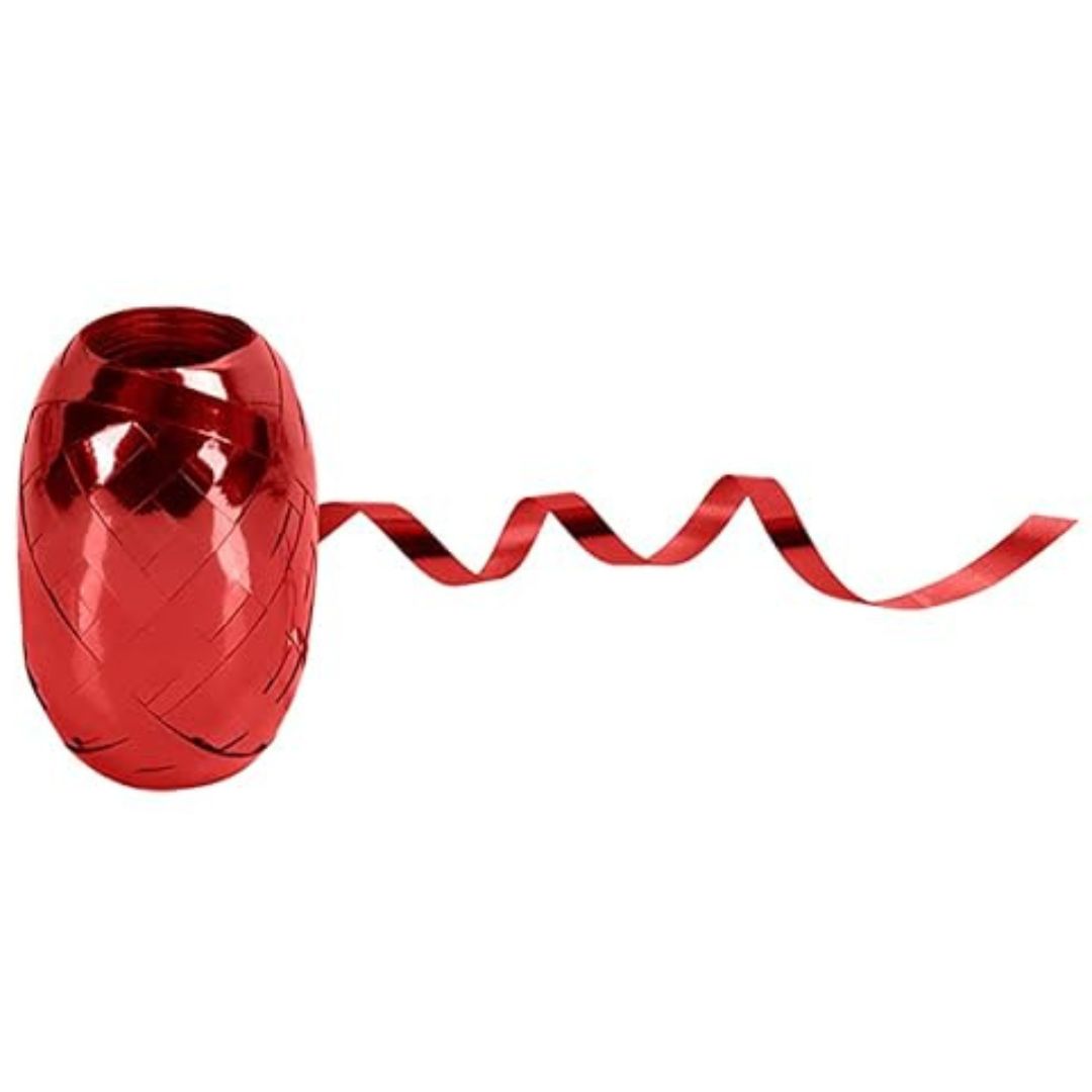 Ribbon Roll For Balloons And Gift Decoration 20m Glossy Red