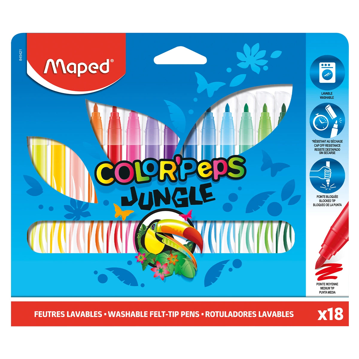 Maped Color'Peps Jungle Felt-Tip Markers A Pack Of 18pcs