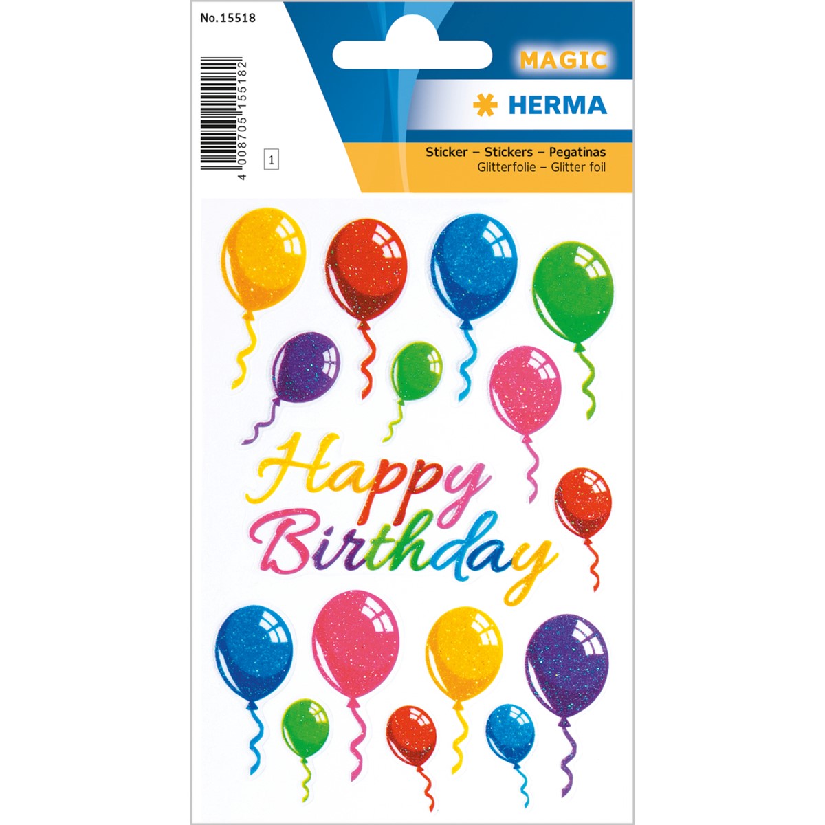 Herma Colourful Balloon Stickers A Pack Of 1 Sheet