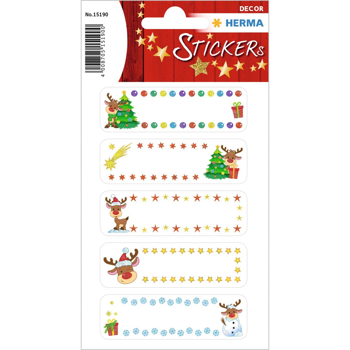 Herma Little Rudolph Stickers A Pack Of 2 Sheets