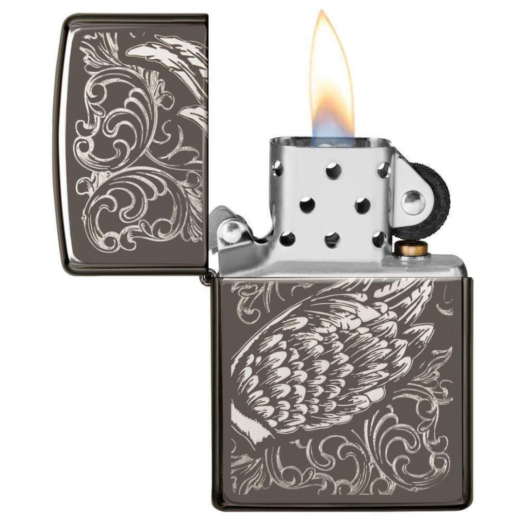 Zippo 29881 Filigree Flame And Wing Design