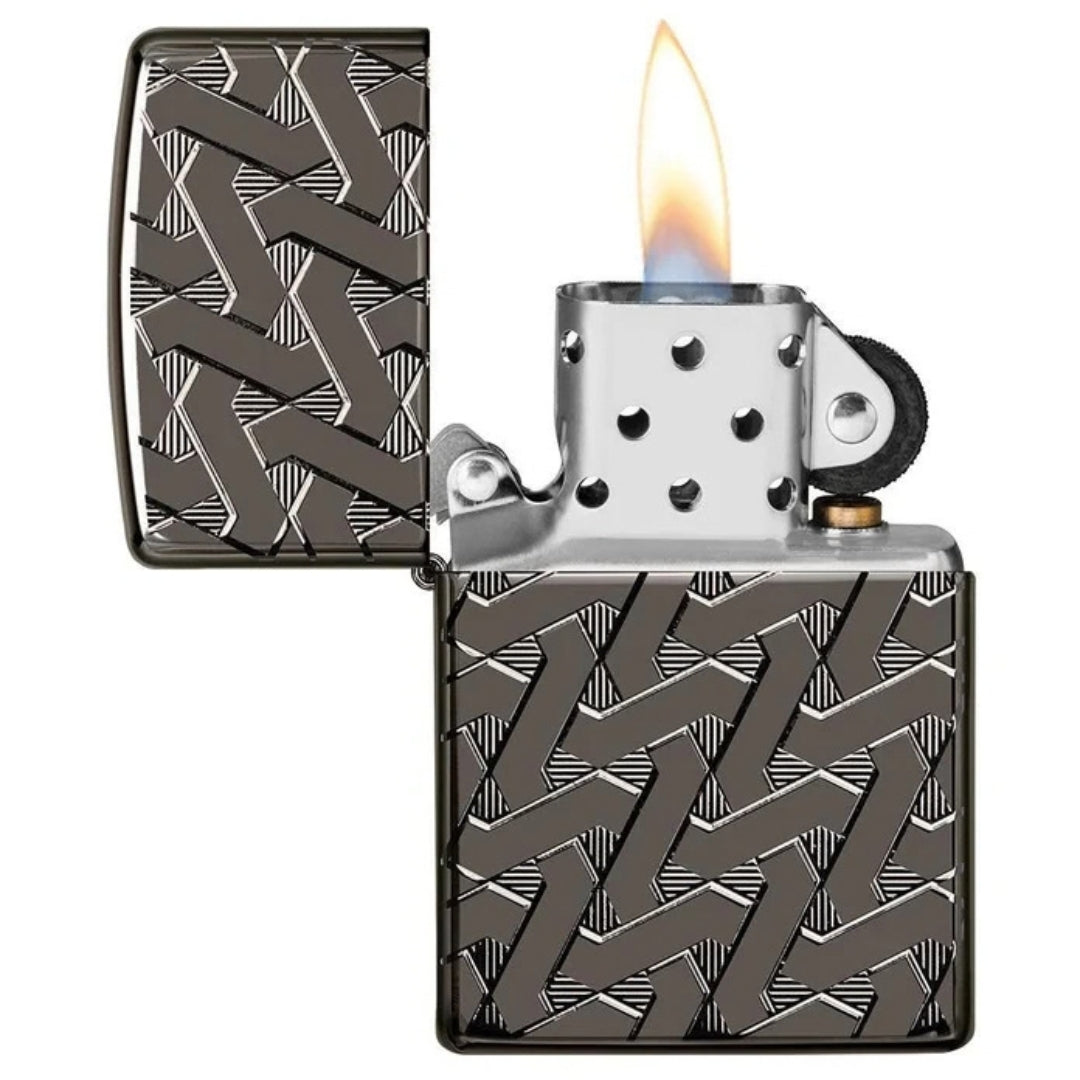 Zippo 49173 Armor Geometric Weave Design