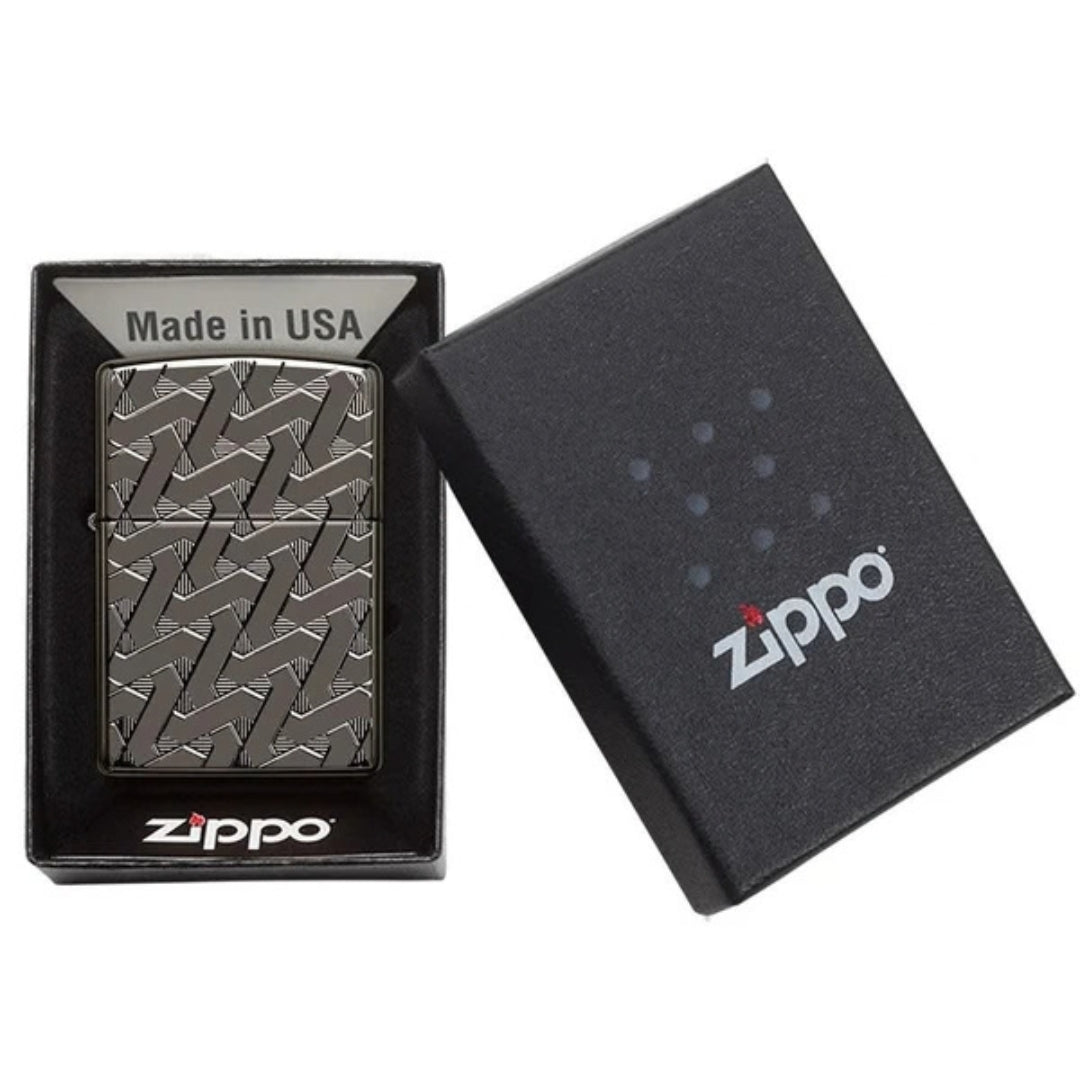Zippo 49173 Armor Geometric Weave Design
