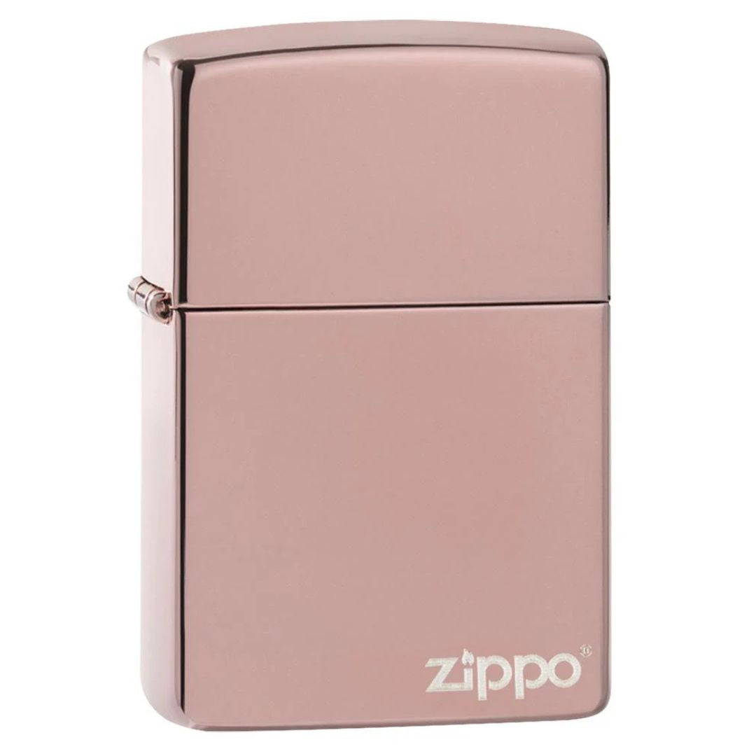 Zippo 49190zl Classic High Polish Rose Gold Zippo Logo