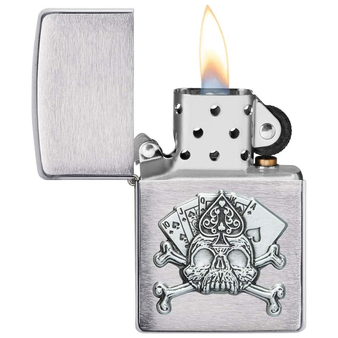 Zippo 49293 Card-Skull Emblem