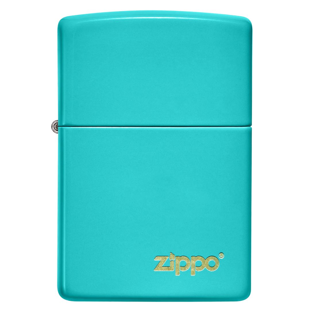 Zippo 49454zl Flat Turquoise With Logo