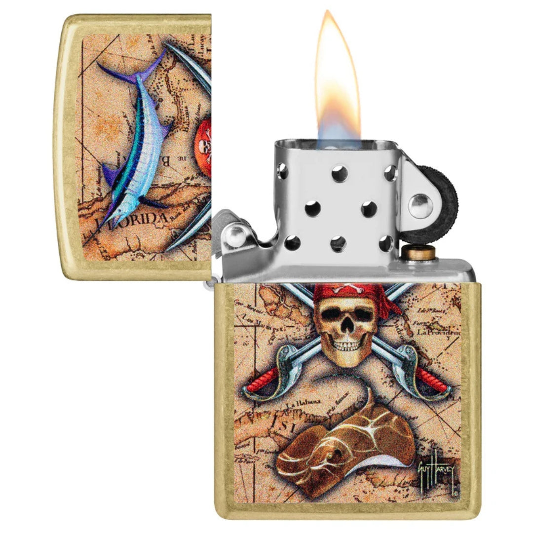Zippo 48966 Guy Harvey Treasure Map Design