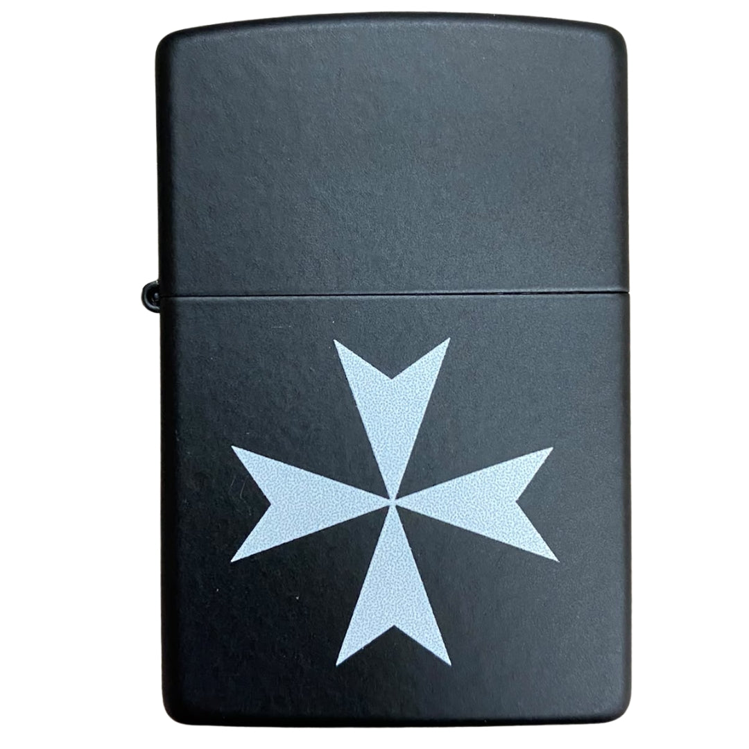 Zippo 218 Malta Cross Black