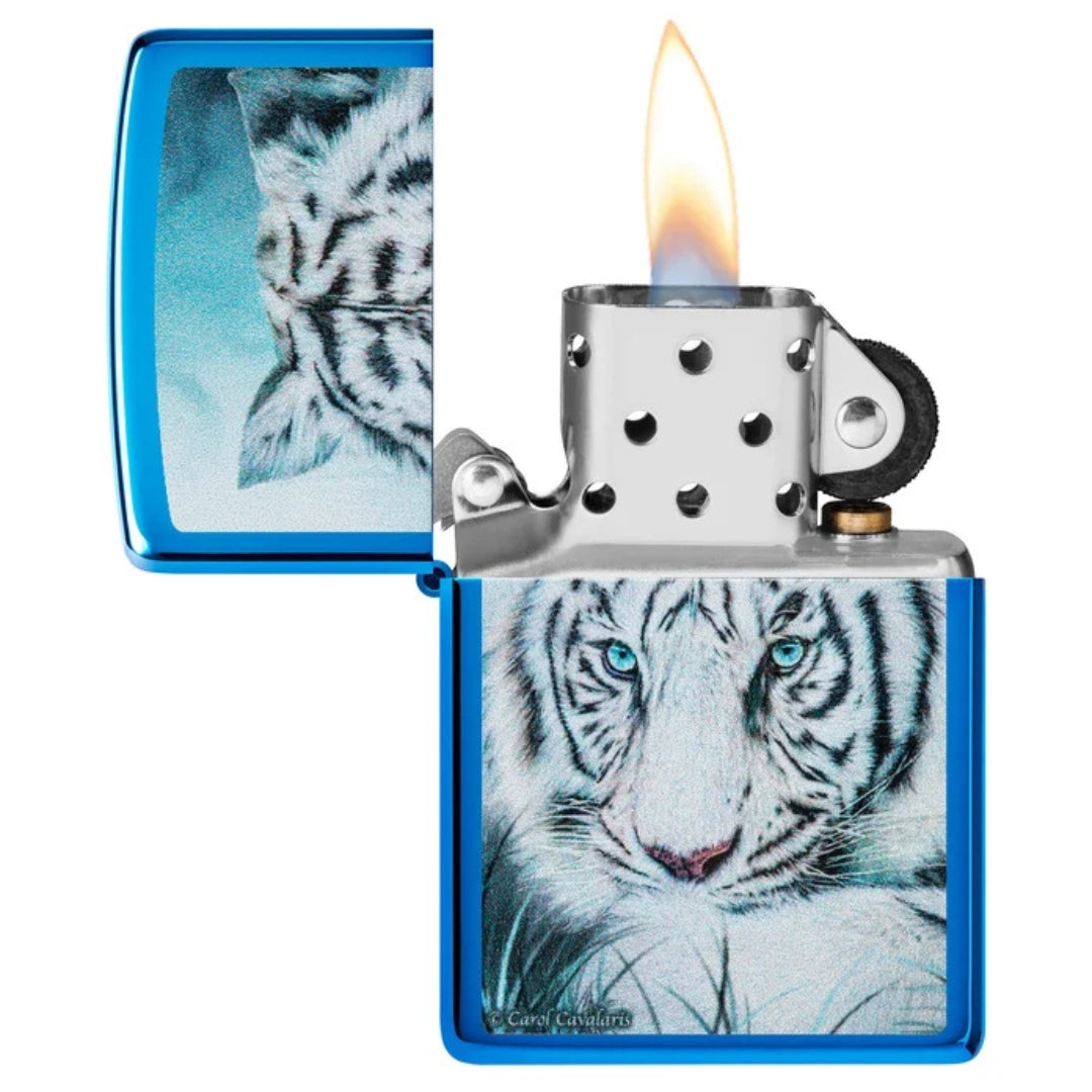 Zippo 48951 Carol Cavalaris - White Tiger Design