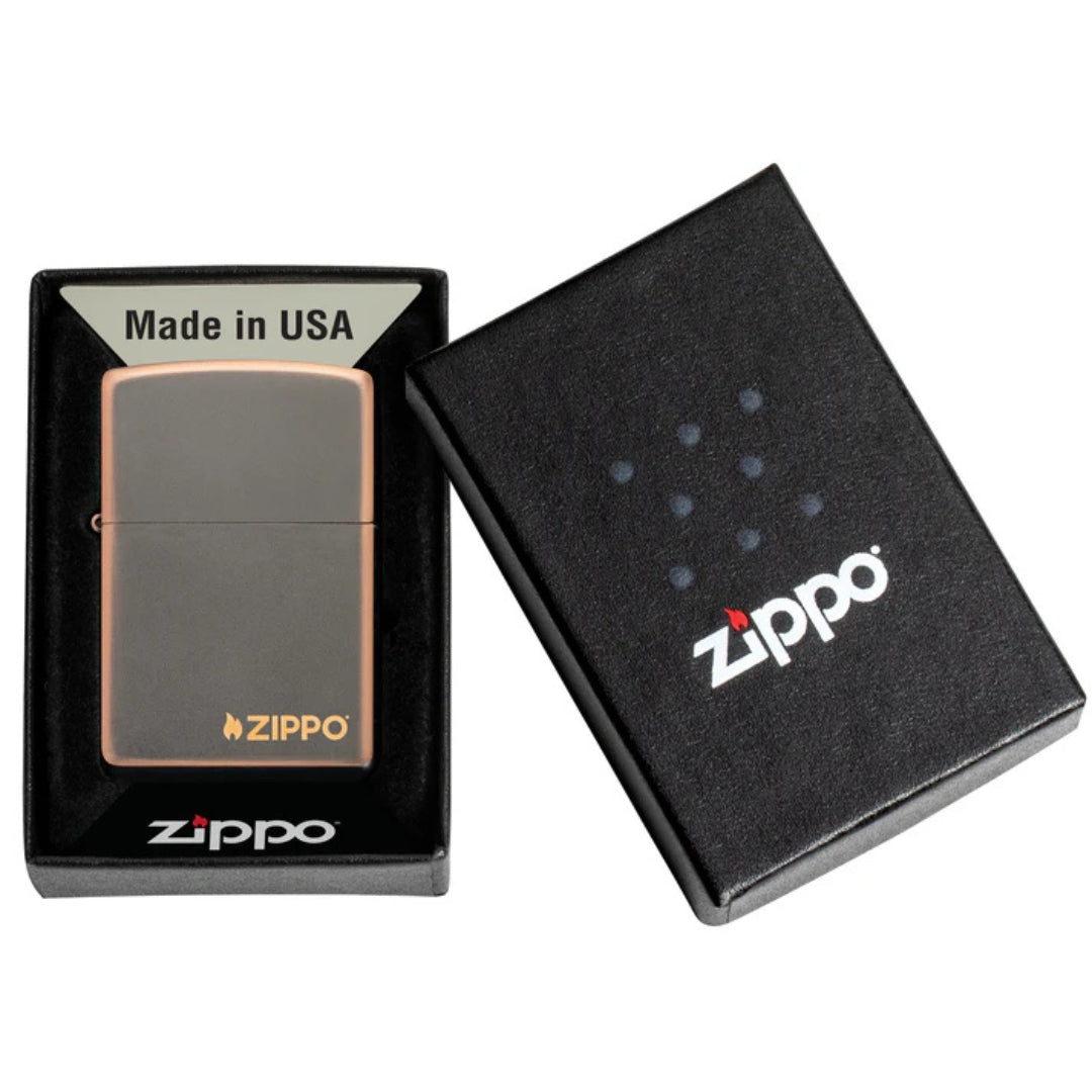 Zippo 49839zl Rustic Bronze Zippo Logo