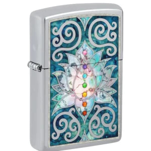 Zippo Lotus Flower Design