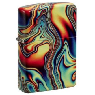 Zippo Glow in the Dark Colorful Swirl Design