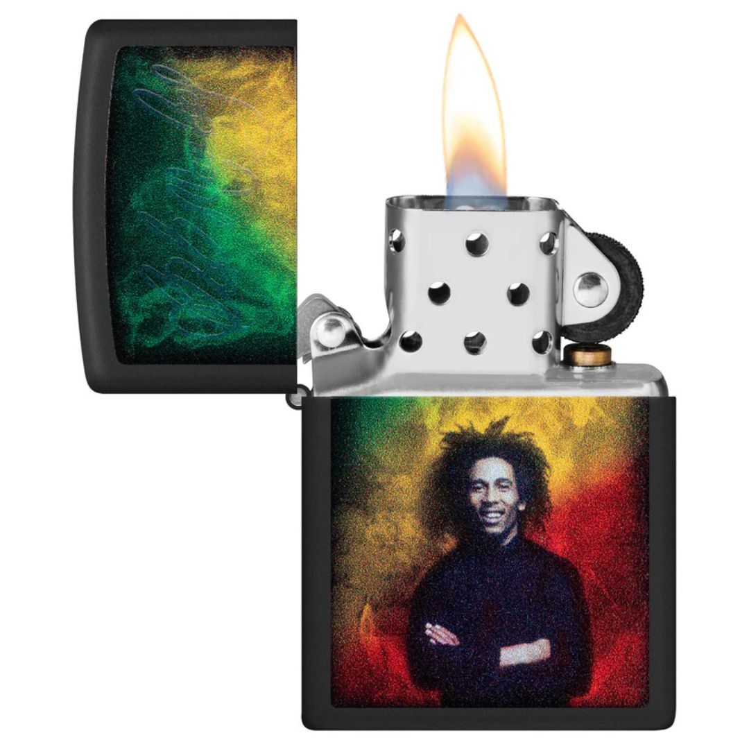 Zippo 48674 Bob Marley Black Light Signature Design