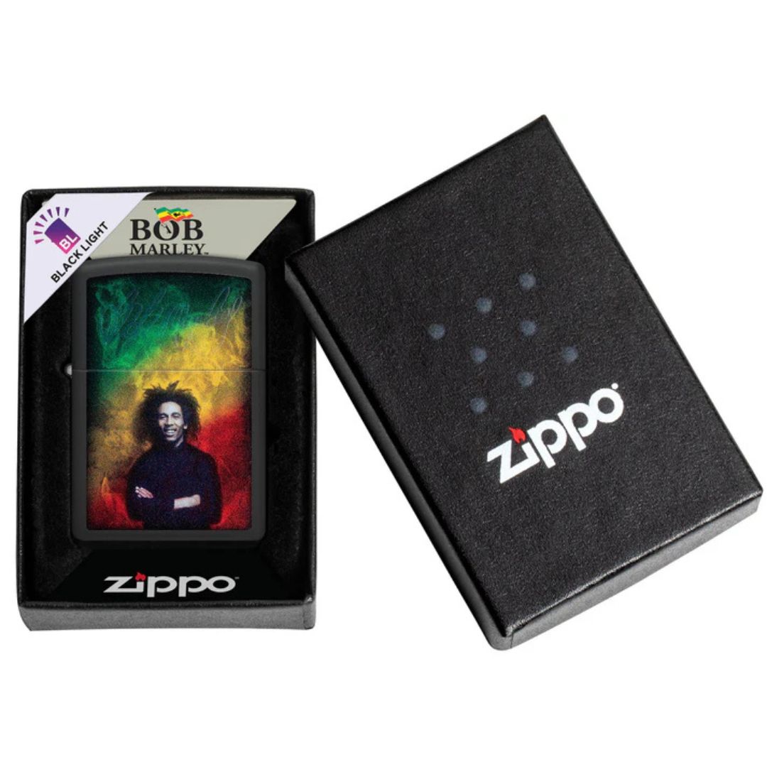 Zippo 48674 Bob Marley Black Light Signature Design