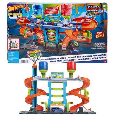 Hot Wheels Color Shifters Mega Tower Car Wash