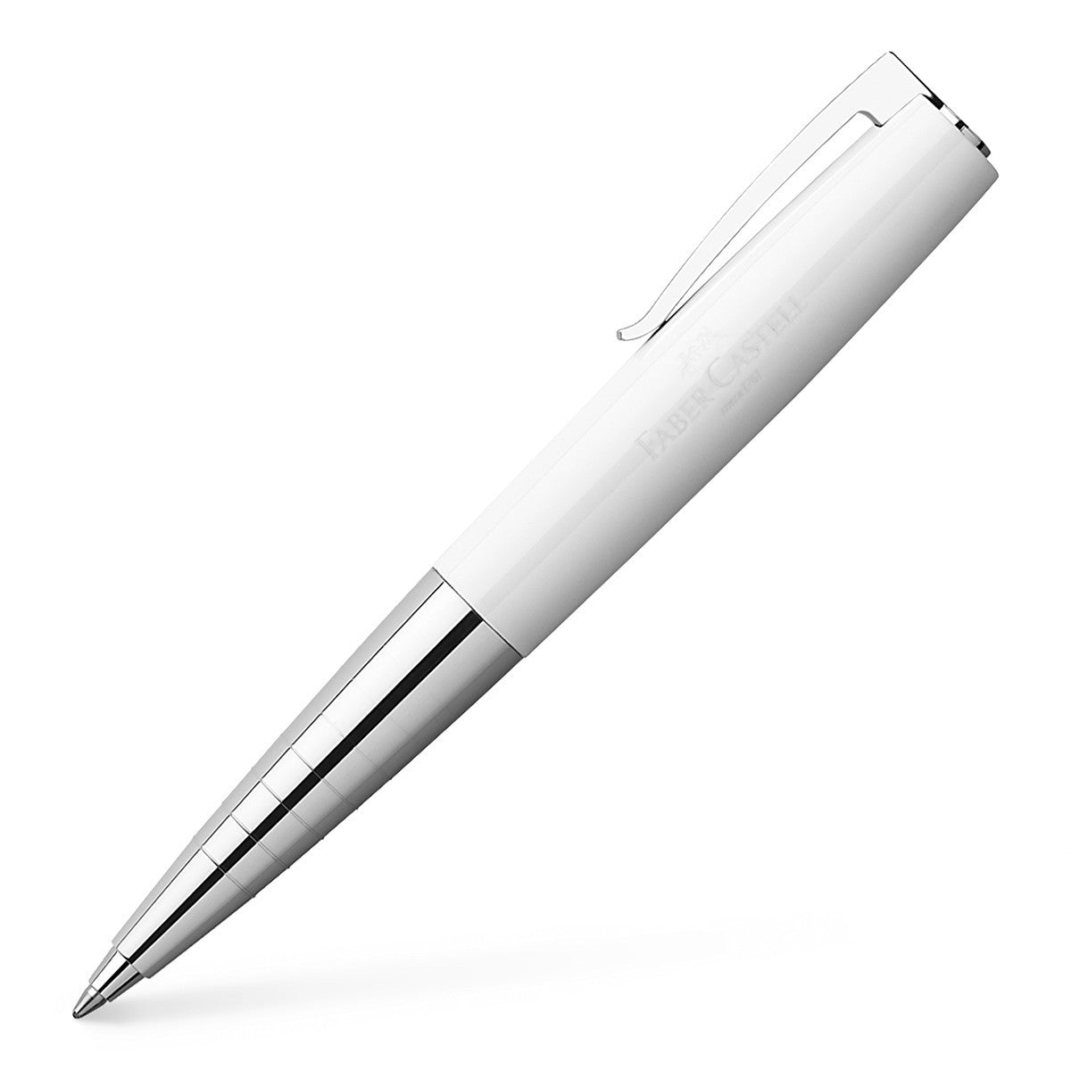 Faber-Castell Loom Twist Ballpoint Pen M Black Ink - Piano White