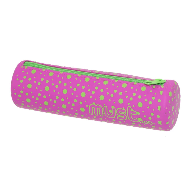 Must Silicone Round Pink Pencil Case Focus 20 x 6cm