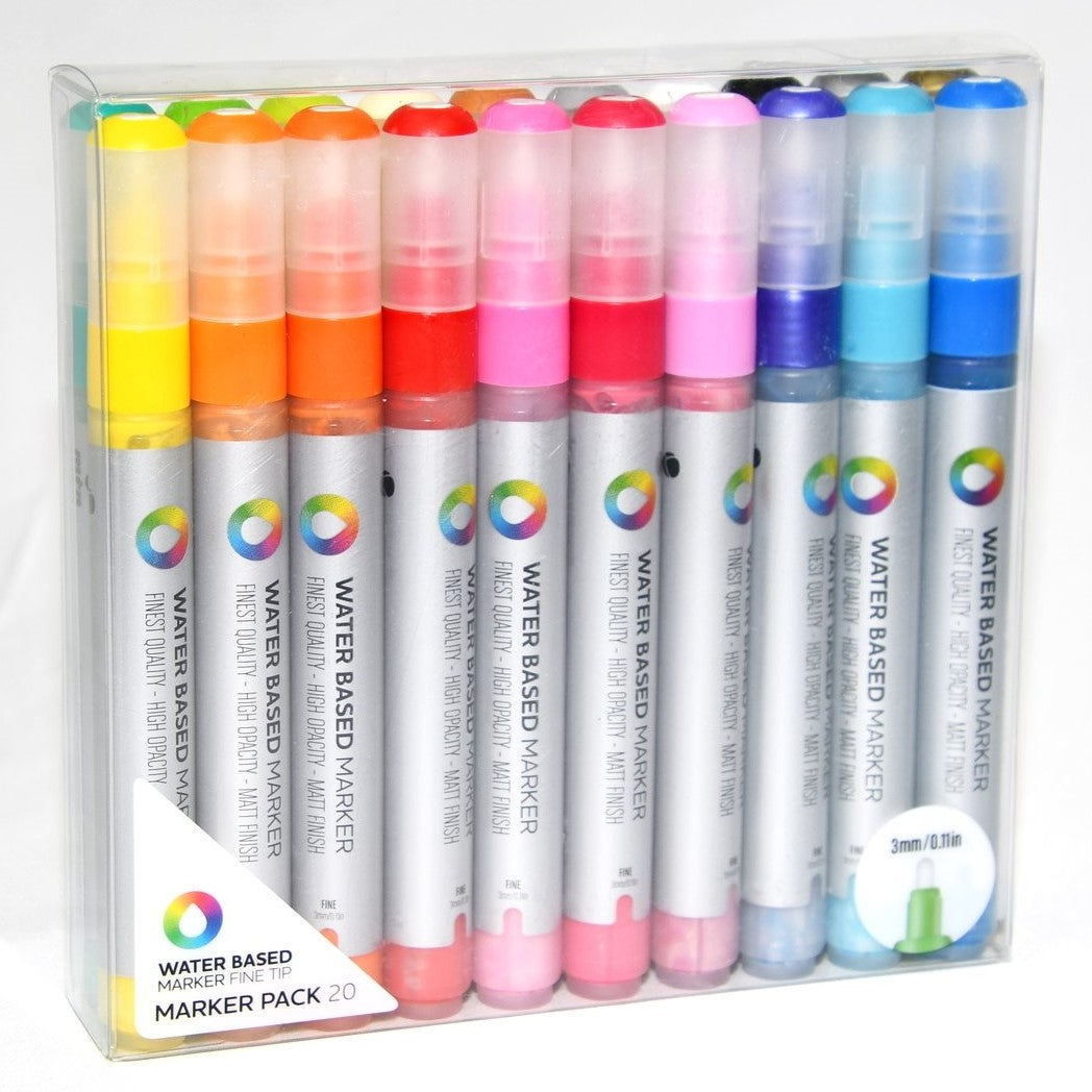MTN Water Based Marker Fine Tip A Pack Of 20pcs