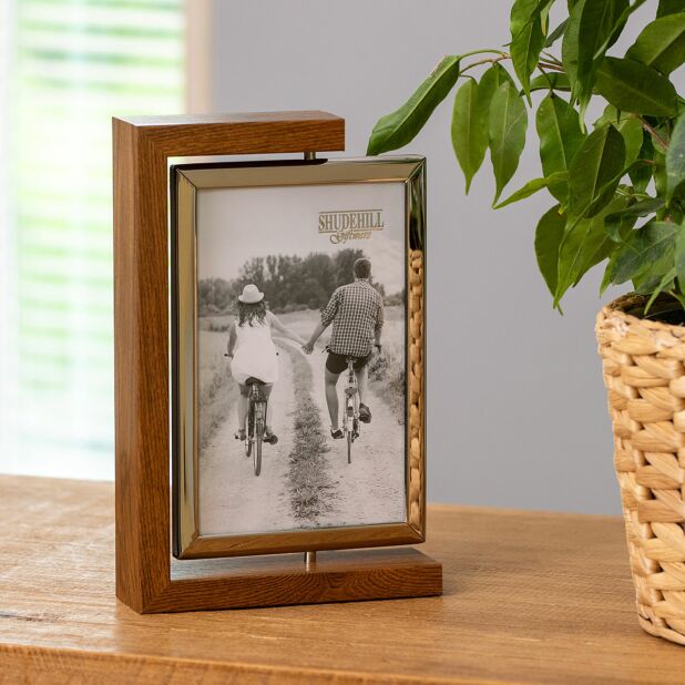 Shudehill Dark Wood Look Spin Double Frame - Various Sizes