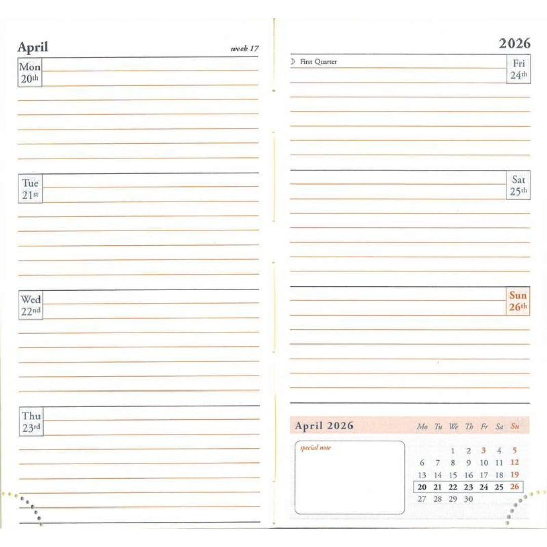 Slim Tucson Maltese Diary Week To View 2026 x 1pc Assortment