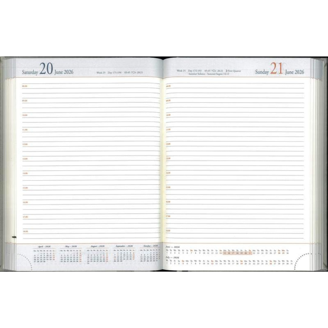 A5 Hardback Maltese Diary Day Per Page 2026 x 1pc Assortment