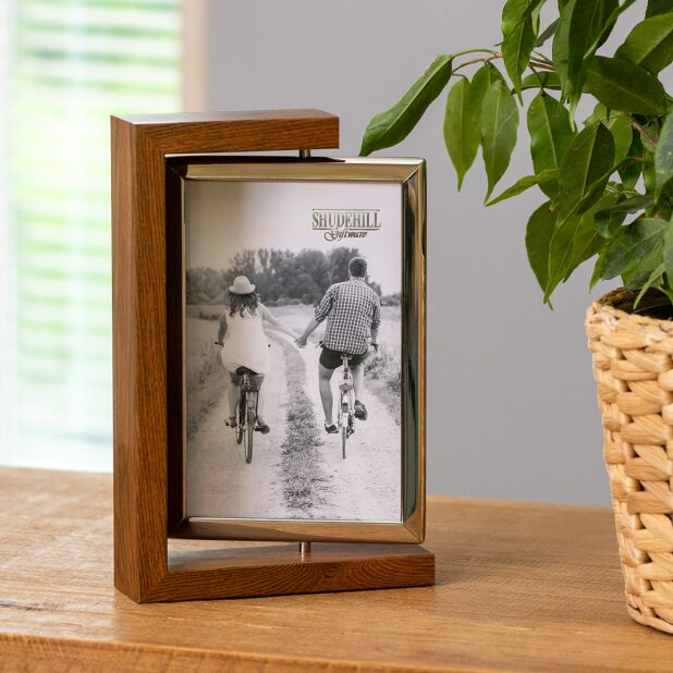 Shudehill Dark Wood Look Spin Double Frame - Various Sizes